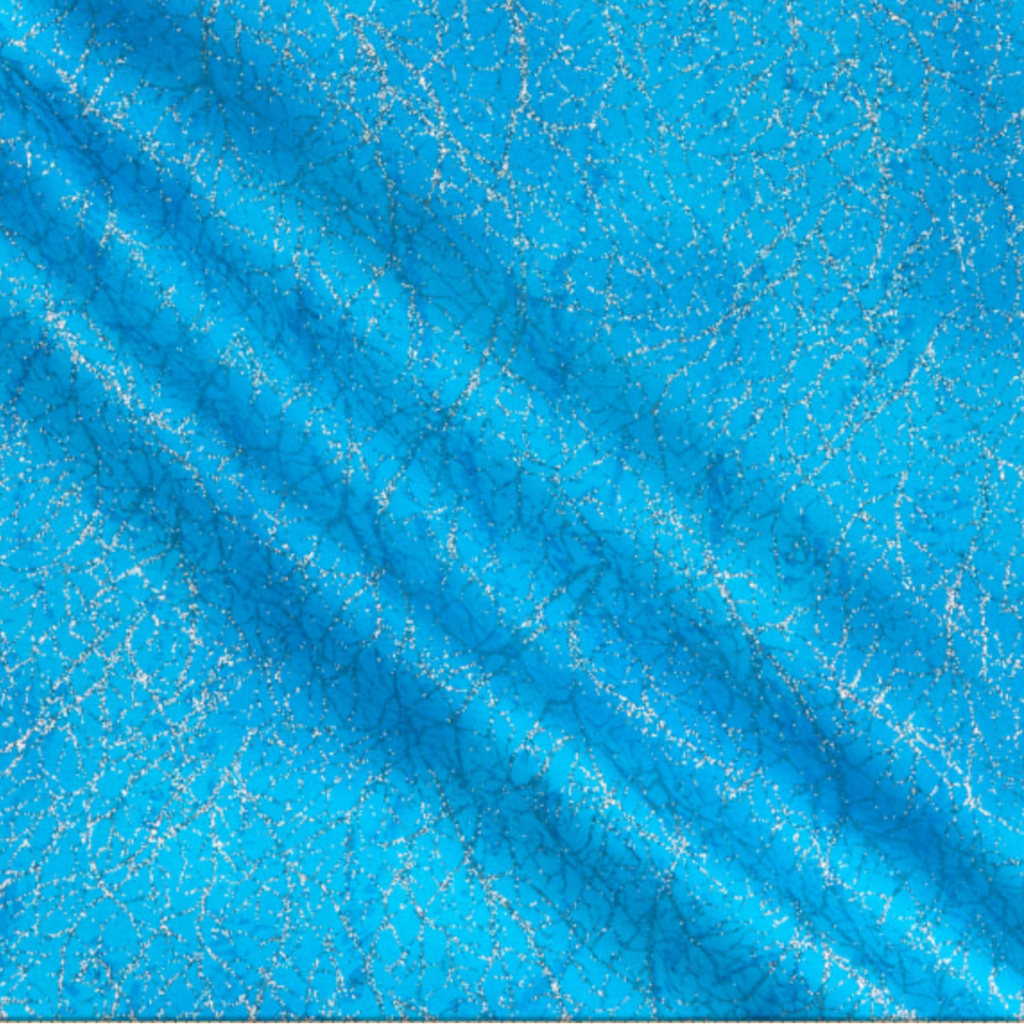 Blue fabric with glitter texture