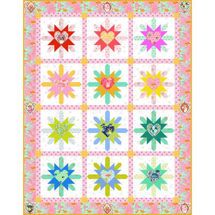 *+Besties - Heart Burst Quilt Kit  Designed by Tula Pink *IN STOCK*