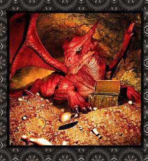 Dragons by Jason Yenter 2DRG-1, Small Dragons Panel Red