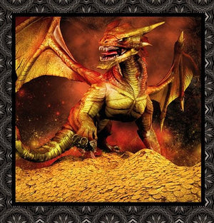 Dragons by Jason Yenter 2DRG-1, Small Dragons Panel Red