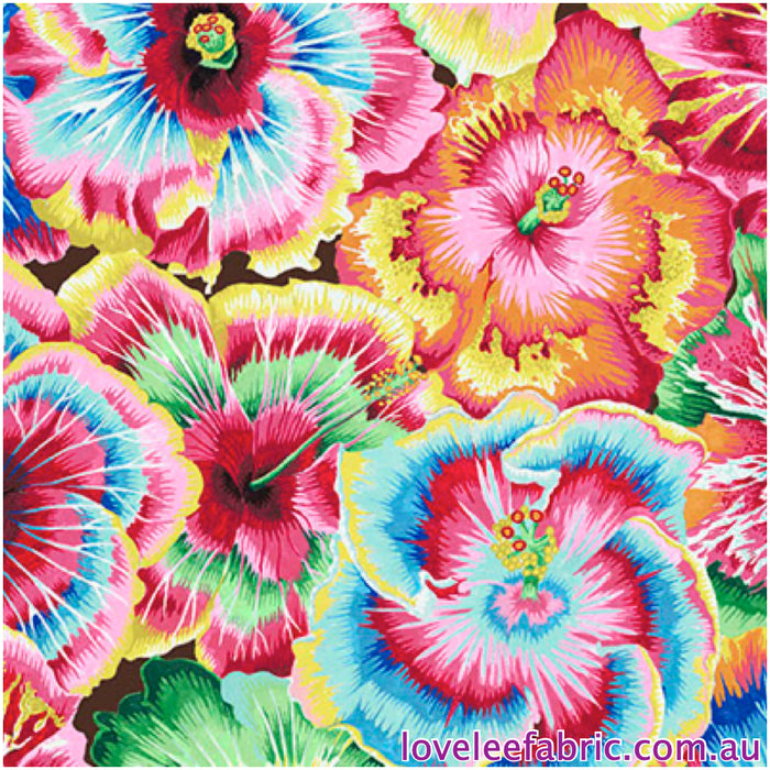 TREASURE ISLAND Hibiscus MULTI PWSL115 by Philip Jacobs.Priced per 25cm
