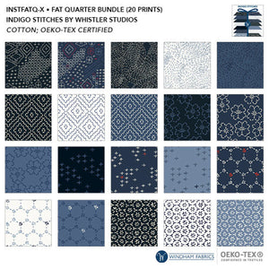 +#Indigo Stitches Fat Quarter Bundle - 20 Fat Quarters