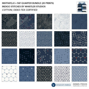 *Indigo Stitches Fat Quarter Bundle - 20 Fat Quarters