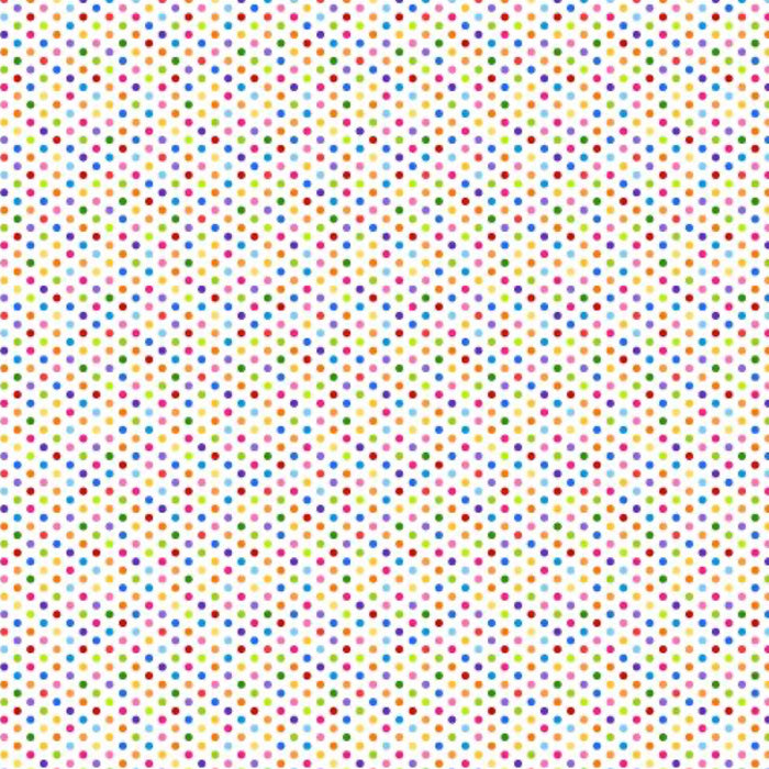 Northcott Color Play 24912 10 White Small Multi Size Dots .Priced per 25cm.