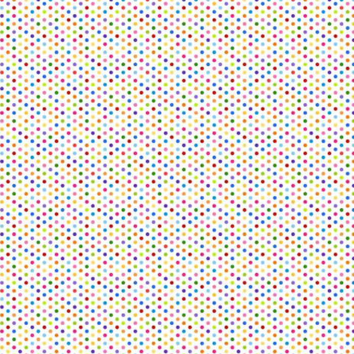 Northcott Color Play 24912 10 White Small Multi Size Dots .Priced per 25cm.