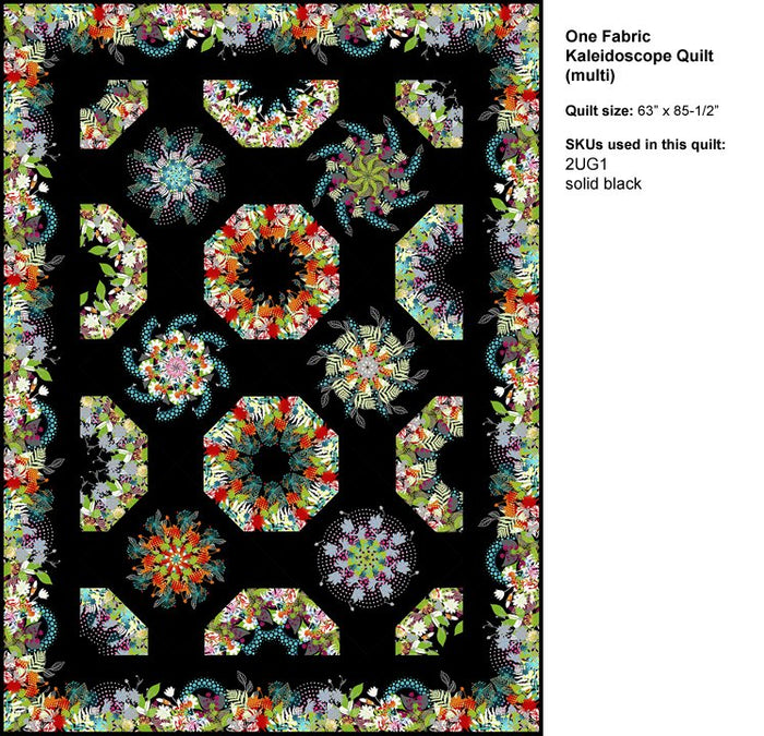 One Fabric Kaleidoscope Pattern.