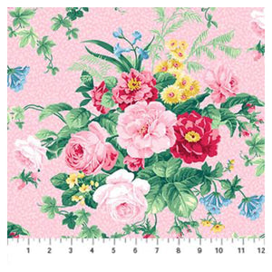 Julia's Garden By Deborah Edwards Large Floral Pink 21607-21.Priced per 25cm.