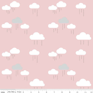 When Skies are Grey C5602 Pink - Cloud.Priced per 25cm.