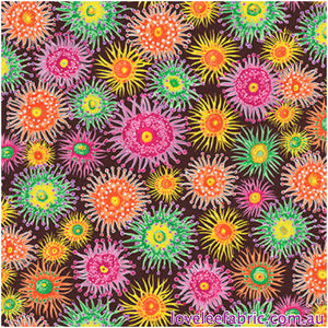 TREASURE ISLAND Sea Anemones DARK PWSL110 by Philip Jacobs.Priced per 25cm
